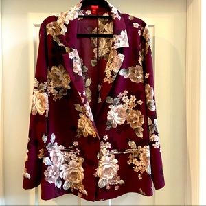 Guess floral blazer size large